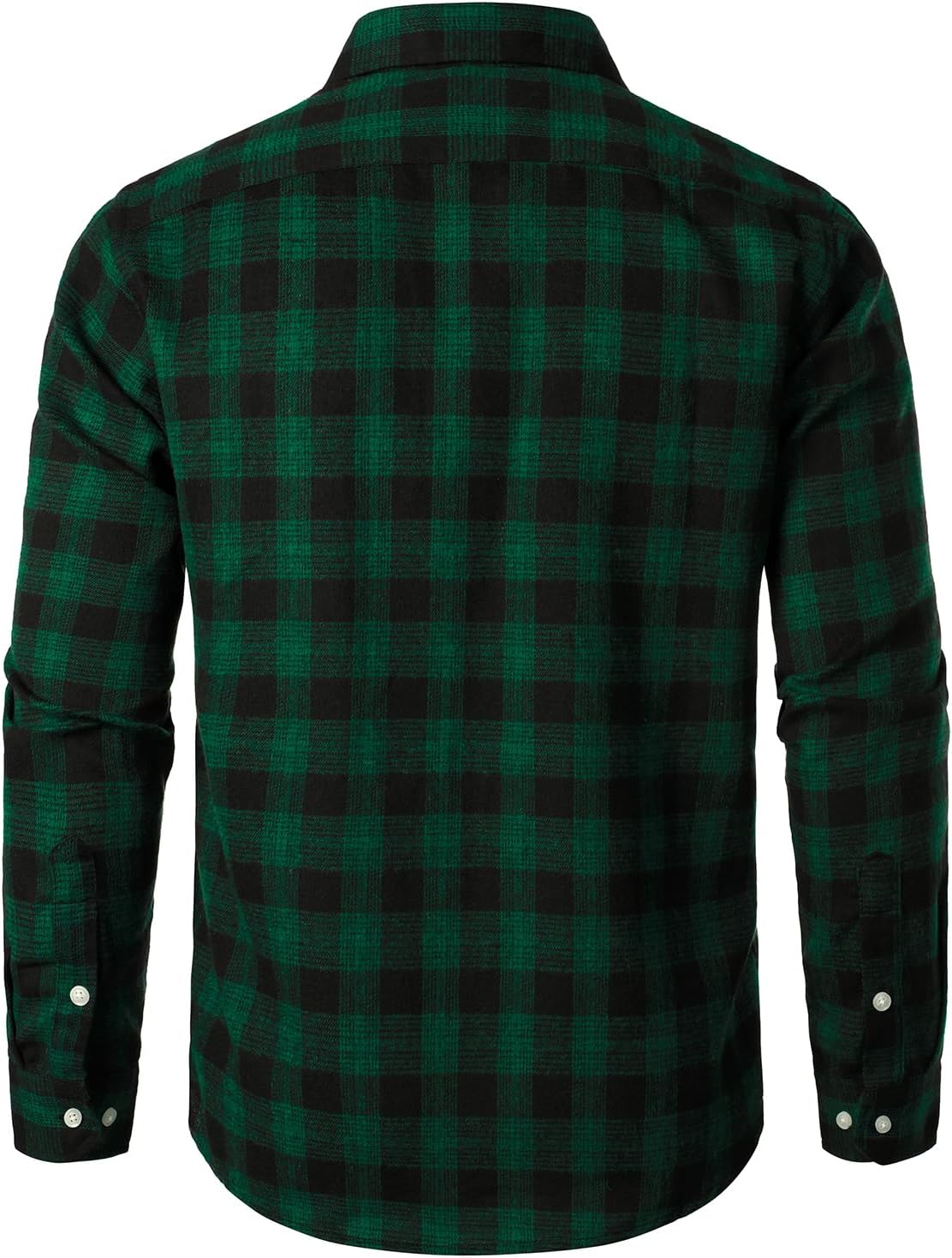 ZEROYAA Men's Casual Regular Fit Button Up Flannel Checked Plaid Shirts with Pockets - Image 2