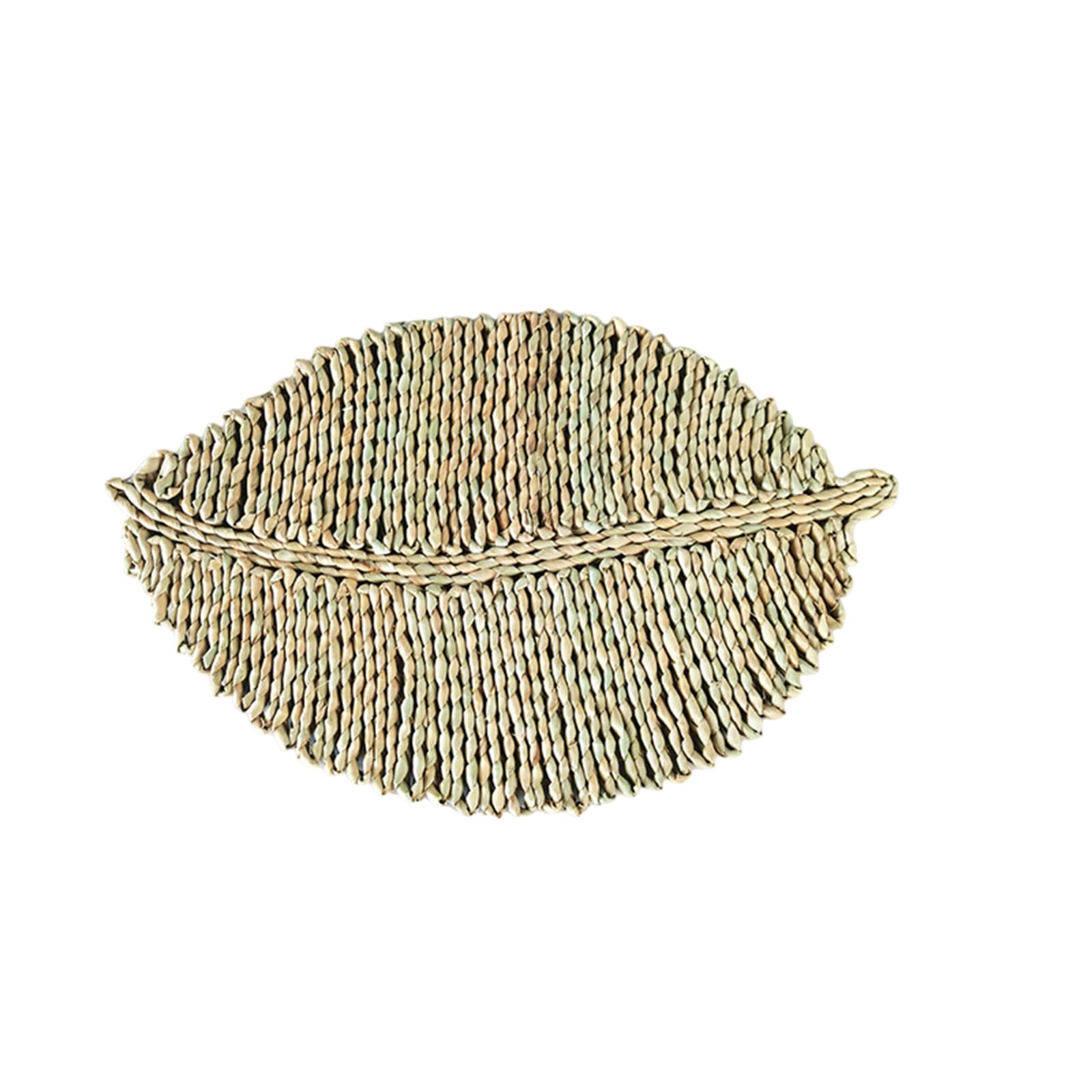 YPBEW Beautiful Grass Weave Panel Unique Hangings Rattan Plate Wall Decorations Straw Rattan Round Basket Decorations Unique Wall Hangings