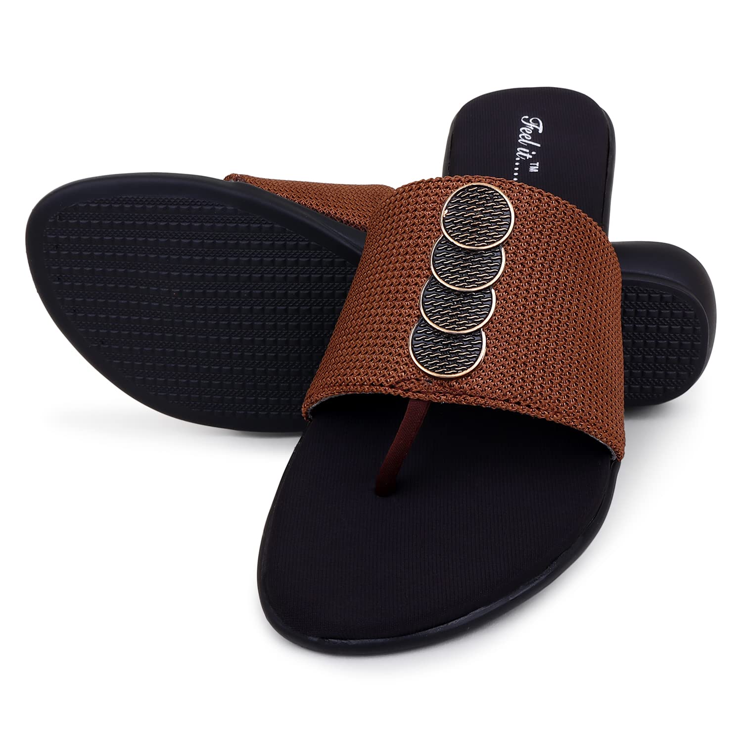 Feel it Womens Fashion, Soft & Comfortable Casual Copper Flats (A-1257) (B0BVW3RL4Z) Amazon Price History, Amazon Price Tracker