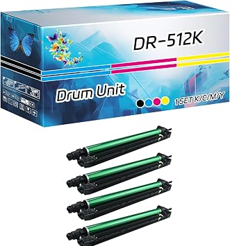 DR-512K Drum Unit Compatible for Konica Minolta Bizhub C224 C224e C284 C284e C364 C364e C454 C454e C554 C554e Printers, High Yield 80000 Pages, with Chip High-Definition Printing Multicolor