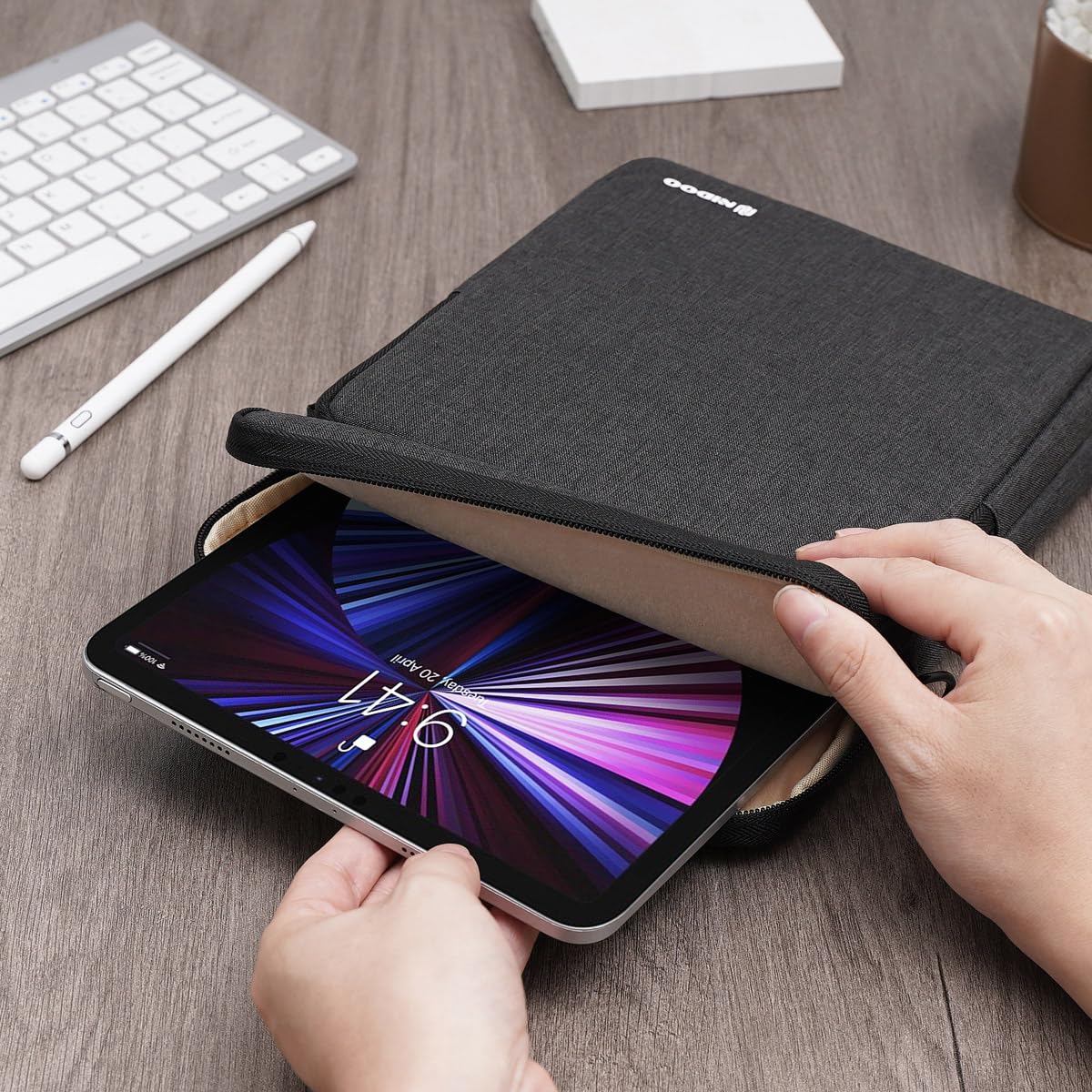 NIDOO 10 Pollici Tablet Borsa a Tracolla Messenger Porta PC Portatile Custodia Trasporto per 11" iPad Pro/ 11" 10.9" 10.5" iPad Air/ 10.9" iPad 10/ Surface Go 3 2/10.6" Tab M10 Plus/Galaxy Tab S8 A8