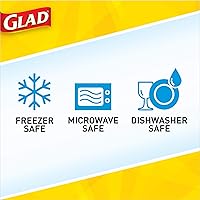 Vista 7 de GladWare Sopa y Ensalada para Uso Diario, Almacenamiento Rectangular Mediano, Estándar, 24 Onzas, Juego de 5