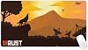 Rust Game Mouse Pad Large Gaming Mouse Mat with Stitched Edges Keyboard Mat 15.8 x 29.5 Inches