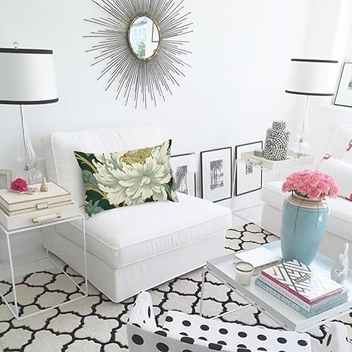 Vista 843 de ArogGeld Chinoiserie - Fundas de almohada escénicas asiáticas, estilo asiático, funda de almohada azul y verde Kelly, funda de cojín para decoración