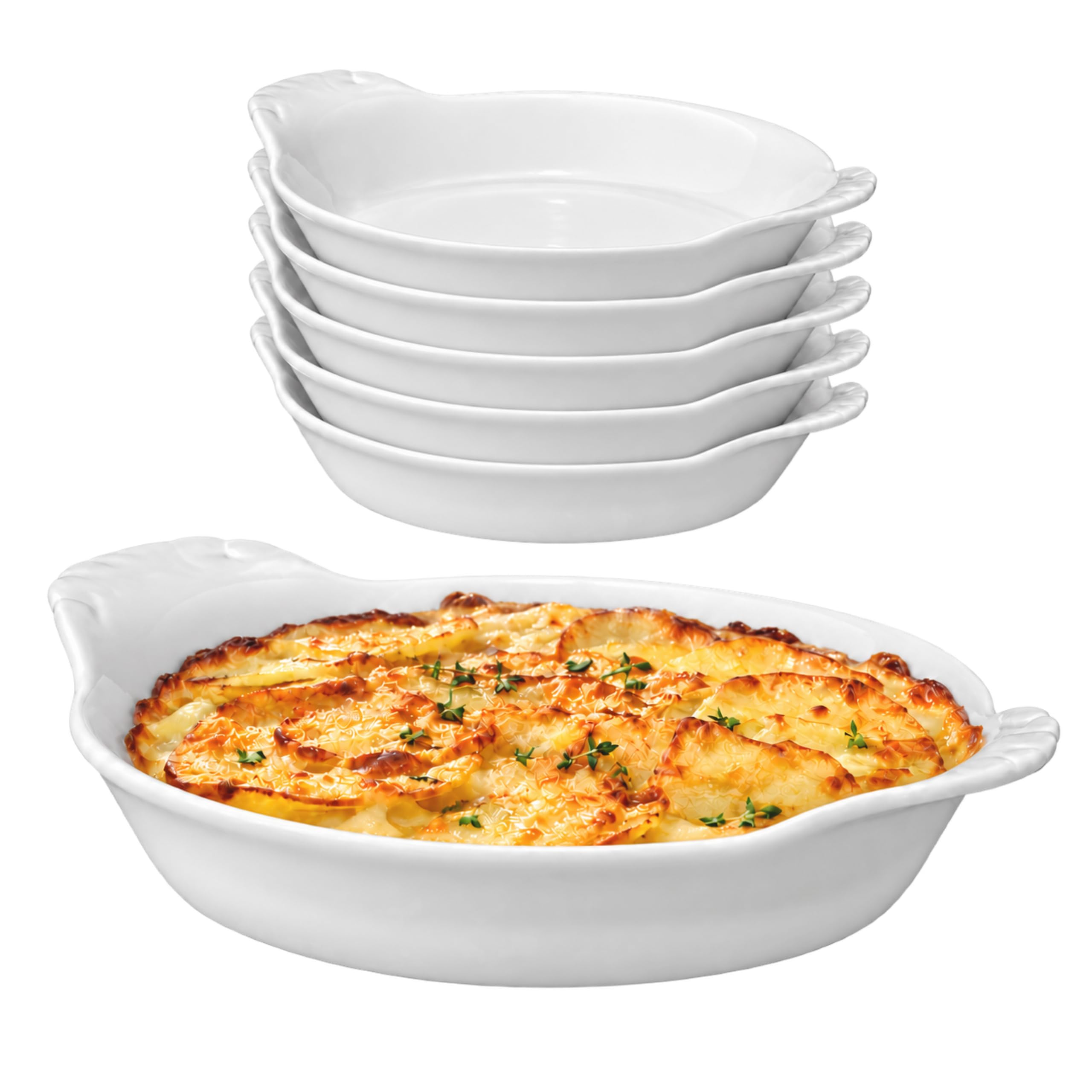 HIC Kitchen Au Gratin Dishes - Set of 6 -1