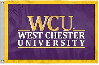AGAS West Chester WCU University Flag 2x3 Ft Durable Polyester with Brass Grommets - 2 x 3 Feet Quadruple Stitched Fly End WCU Rams cats College banners