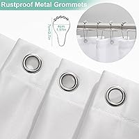 Vista 5 de ORTIGIA Cortina de ducha de 78 pulgadas de bosque neblinoso verde oscuro para baño, juego de cortina de ducha de naturaleza y bosque con ganchos