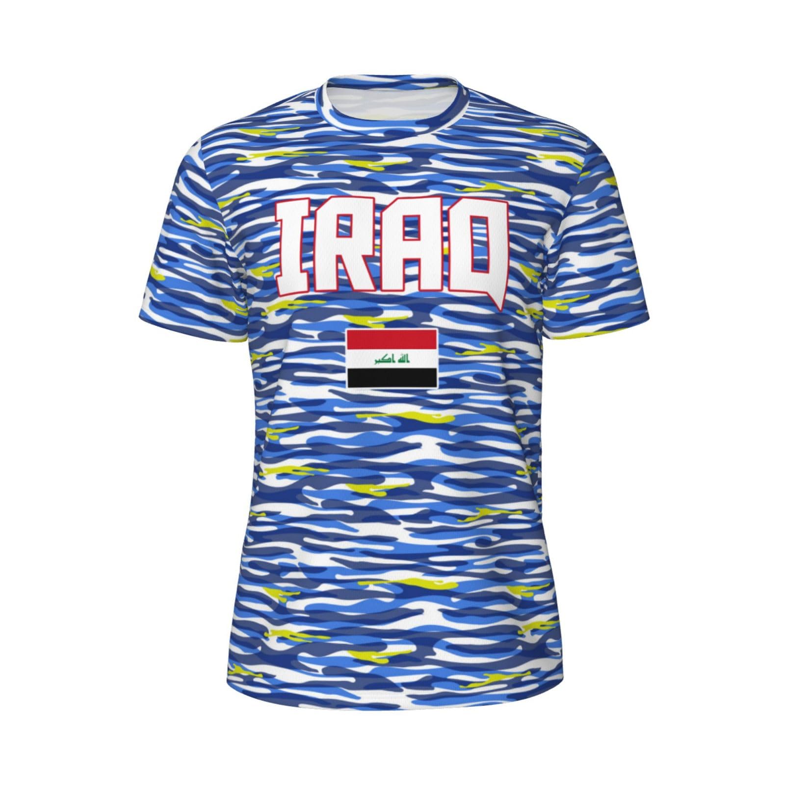 DABOYOZHZH Iraq Flag Cool Iraqans (29) Sports Jersey Mesh T-Shirt 3D Print for Running Cycling Soccer Tennis Fitness Climbing Shirts