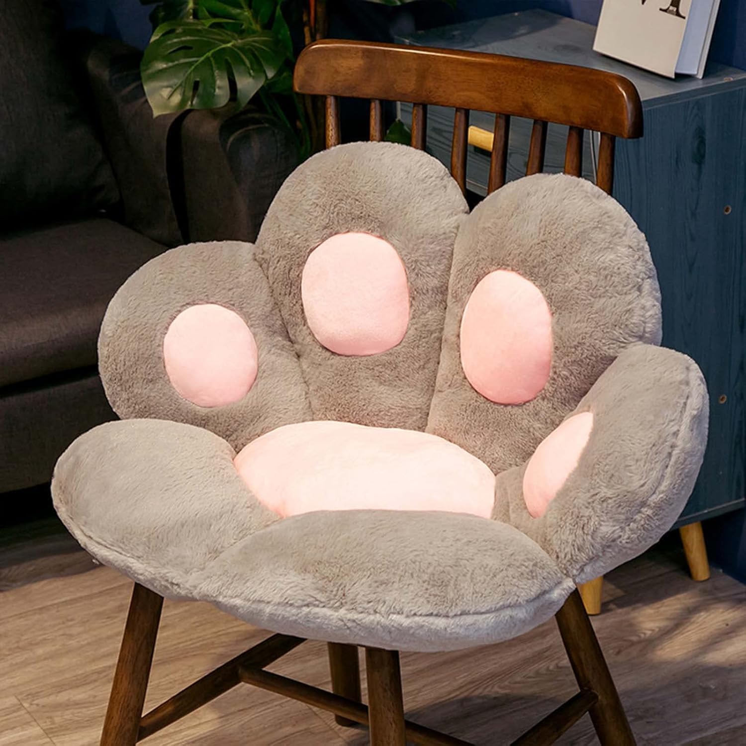 かわいい シートクッション 猫肉球 猫型 かわいい 猫模様クッション 座椅子兼用 オフィス 畳 椅子 車用 自宅用 姿勢改善 痛み緩