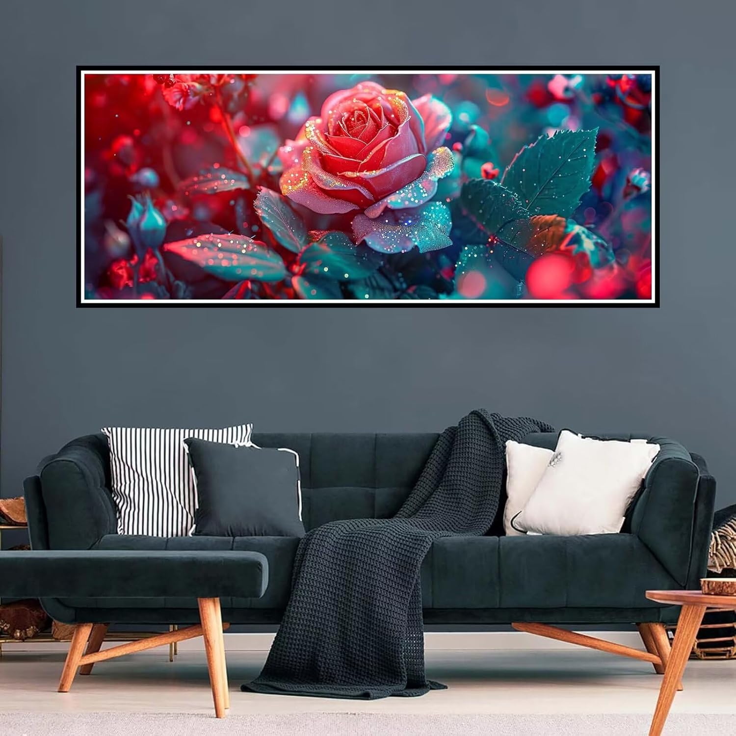 ダイヤモンドアート 薔薇 ダイヤモンドアート キット 花 ダイヤモンド アート 250x100cm 円形 ビーズアート 全面貼り付け