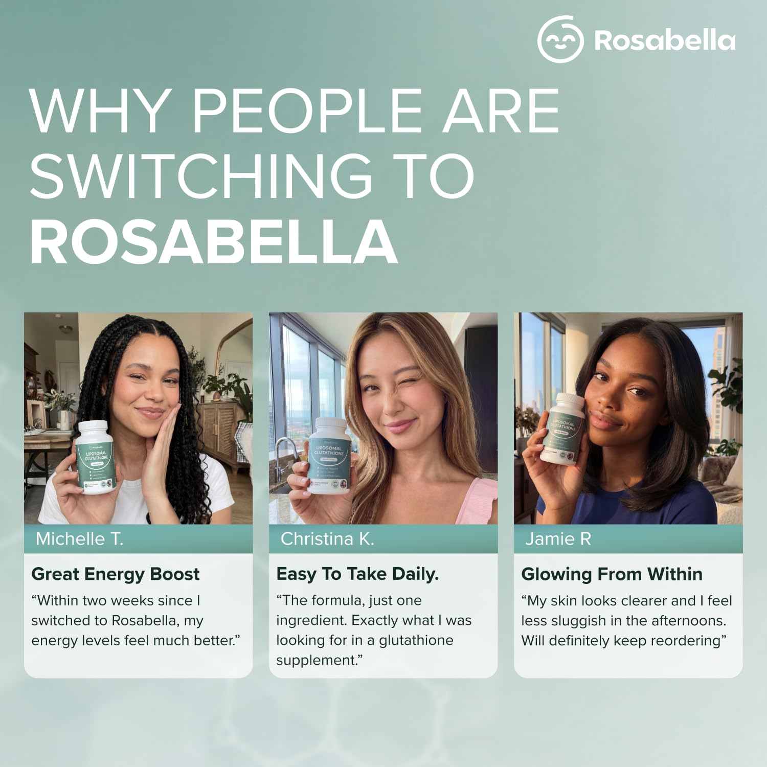 Rosabella Liposomal Glutathione 500mg – High Absorption Glutathione Supplement, Antioxidant Support, Cellular Health & Detox Support, 60 Capsules, 30 Day Supply, Daily Antioxidant Capsules — Amazon image 8