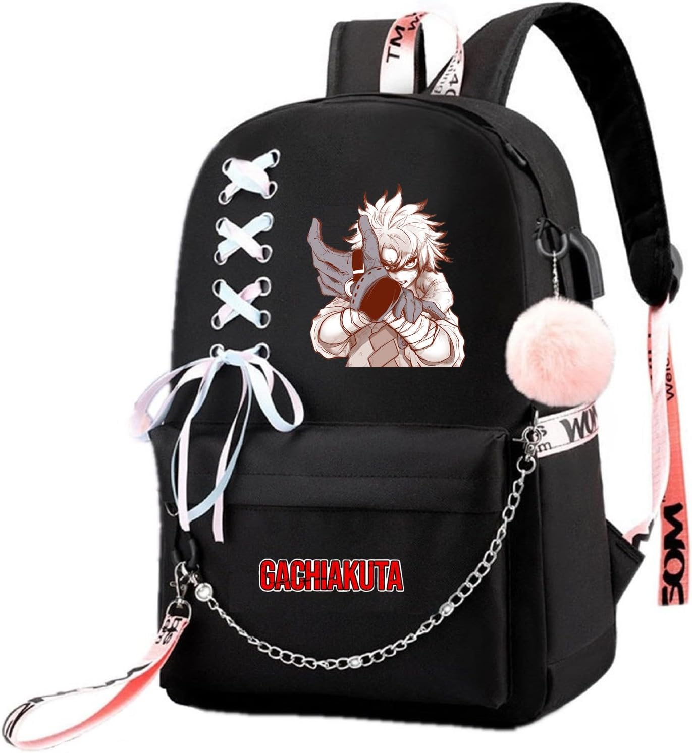 Anime Gachiakuta Backpack Daypack Laptop Bag School Bag with USB port and Headphone Jack 2