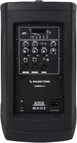 Miniatura 10 de Sound Town Sistema portátil PADJ de columna de matriz de línea con subwoofer alimentado de 12 pulgadas, TWS Bluetooth, DSP, bolsa de transporte