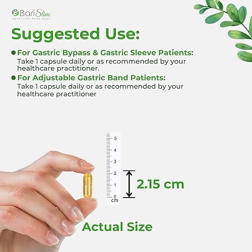 Miniatura 6 de BariSlim Cápsula multivitamínica bariátrica Once Daily - 18 mg de hierro - Vitamina bariátrica y suplemento para cirugía post bariátrica incluyendo