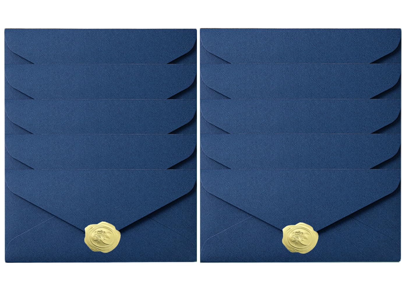 iNszkoos 10 Pack Vintage Linen Textured Invitation Envelopes 22x11cm Thick Long Envelopes with Stickers Party Invitation Greeting Cards Envelopes for Wedding Invitations, Scrapbooking, Gift Letters