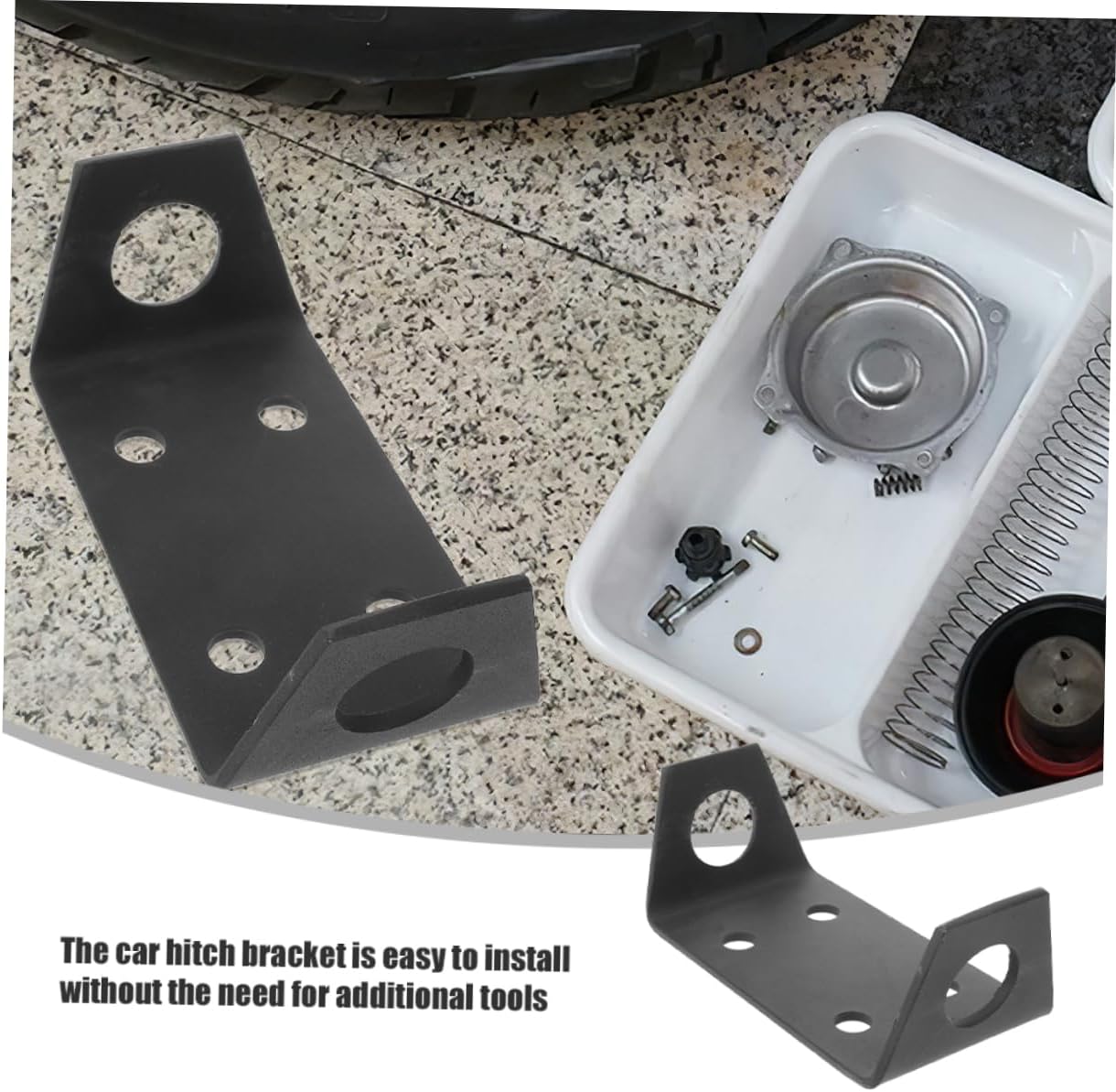 2pcs Heavy Duty ATV Trailer Hitch Winch Mount Plate Cradle Easy Installation