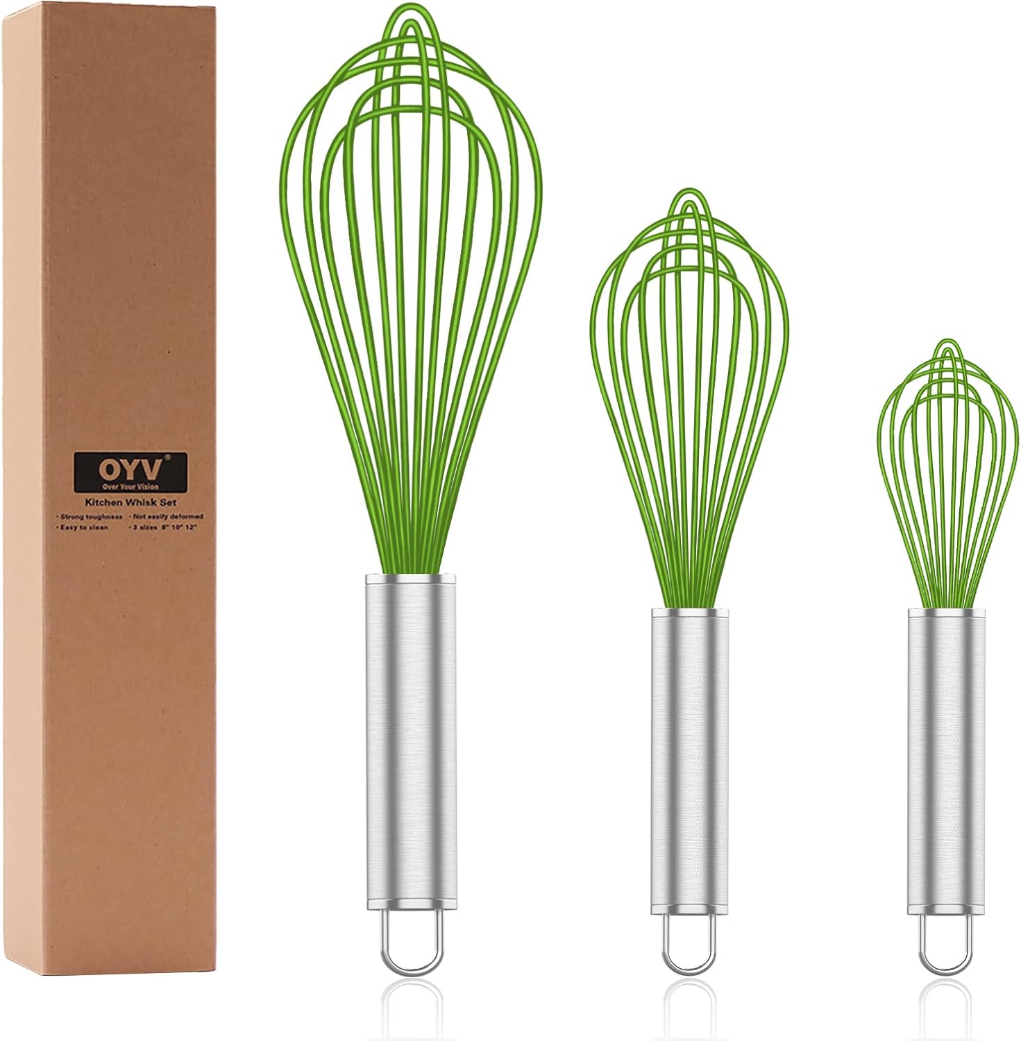 OYV Silicone Whisk,Professional Whisks For Cooking Non
