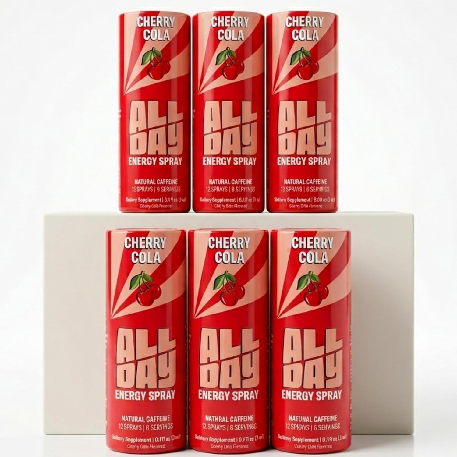 ALLDAY Focus + Energy Spray | Natural Caffeine + L-Theanine + Essential Vitamins | 0 Calorie, 0 Sugar | 12 Spray Bottle | Faster, Cleaner, Smoother Energy* (4 Pack Variety)