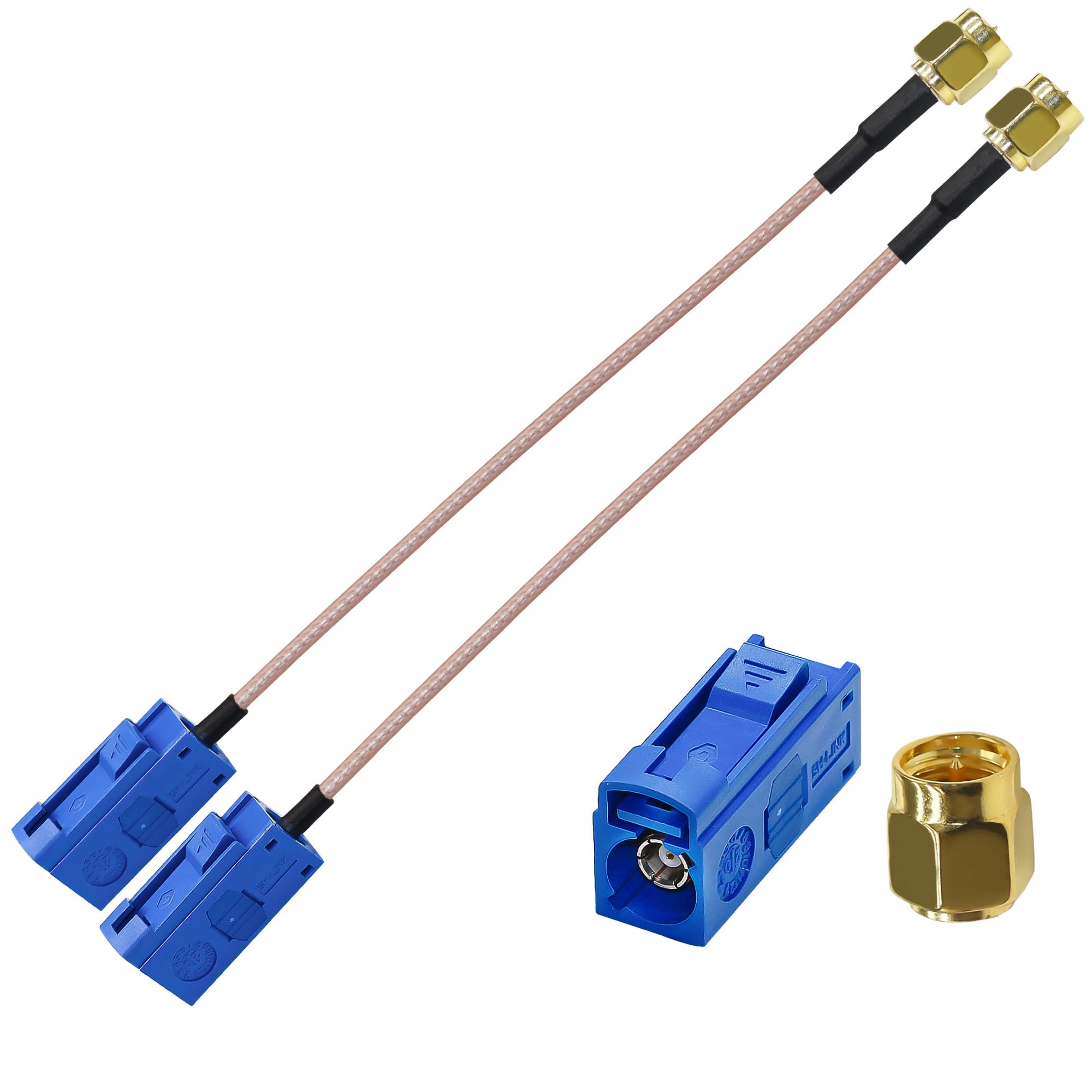 GTIWUNG Kit 2 Câbles D'Extension SMA Mâle Vers Femelle RG316 30 Cm + 3 Adaptateurs SMA - Faible Perte 50 Ohms Pour Antenne WiFi 3G 4G Routeur