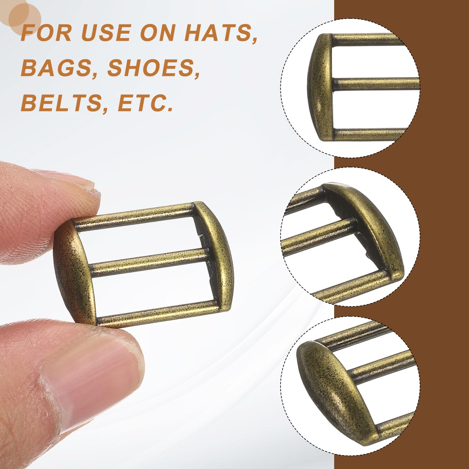 Uxcell Metal Baseball Cap Buckle - 10 Pack, Zinc Alloy, Adjustable Strap Slider, 17mm - View #11