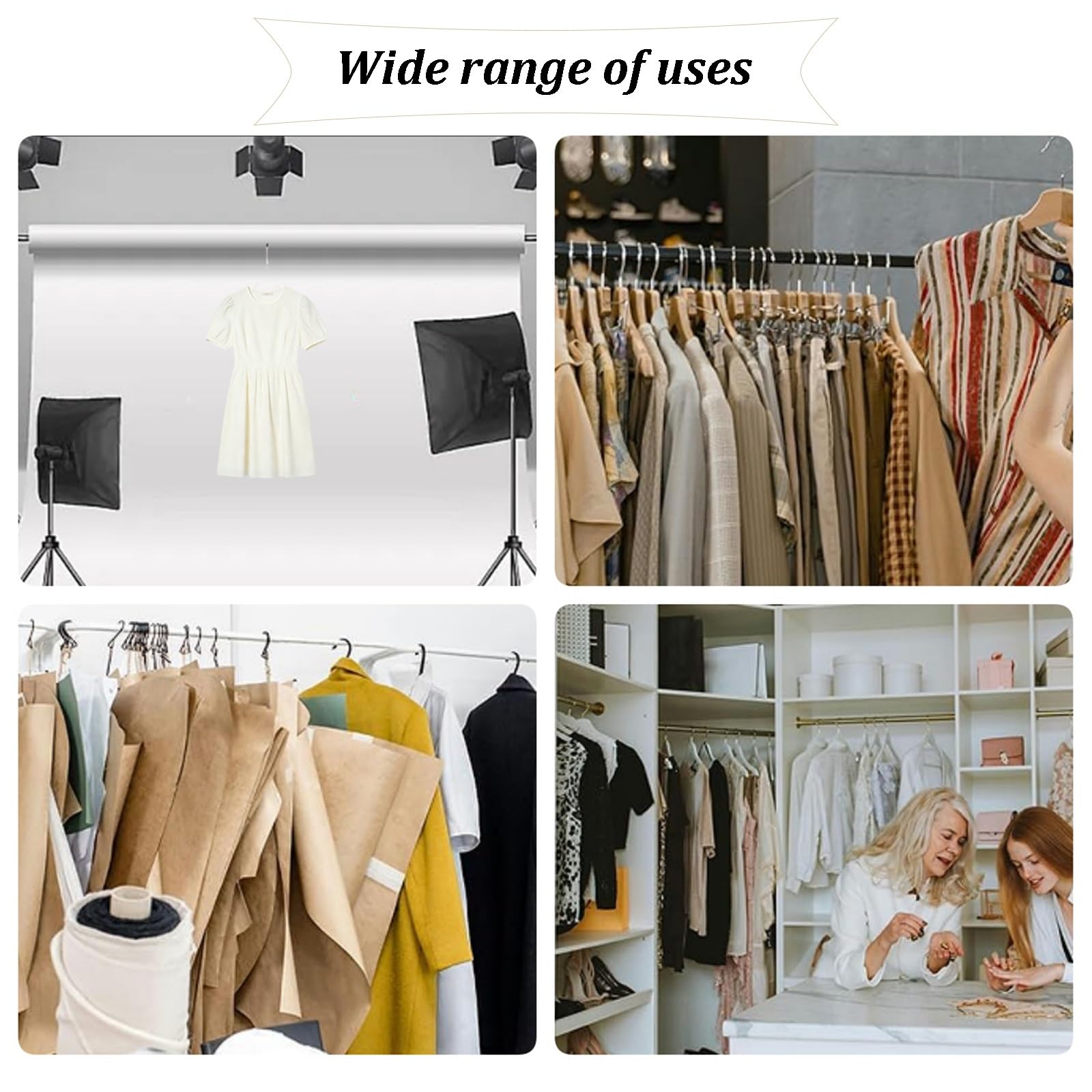 Confezione da 2 grucce a forma di busto trasparente | Protezione in schiuma, manichino regolabile per esposizione abbigliamento in boutique e servizi fotografici