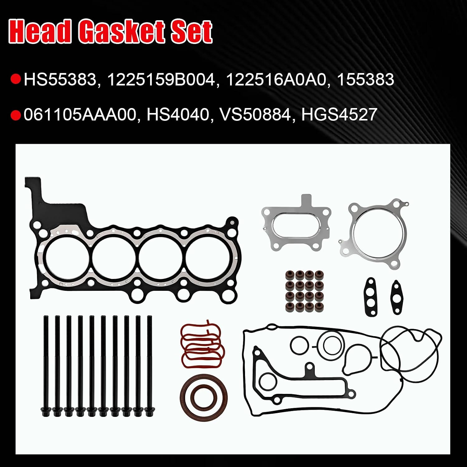 Engine Timing Chain Kit w/Head Gasket Water Pump Compatible with Honda Civic CR-V 1.5L 2016-2020, 14401-59B-003 1920059B003 HS55383 122516A0A01