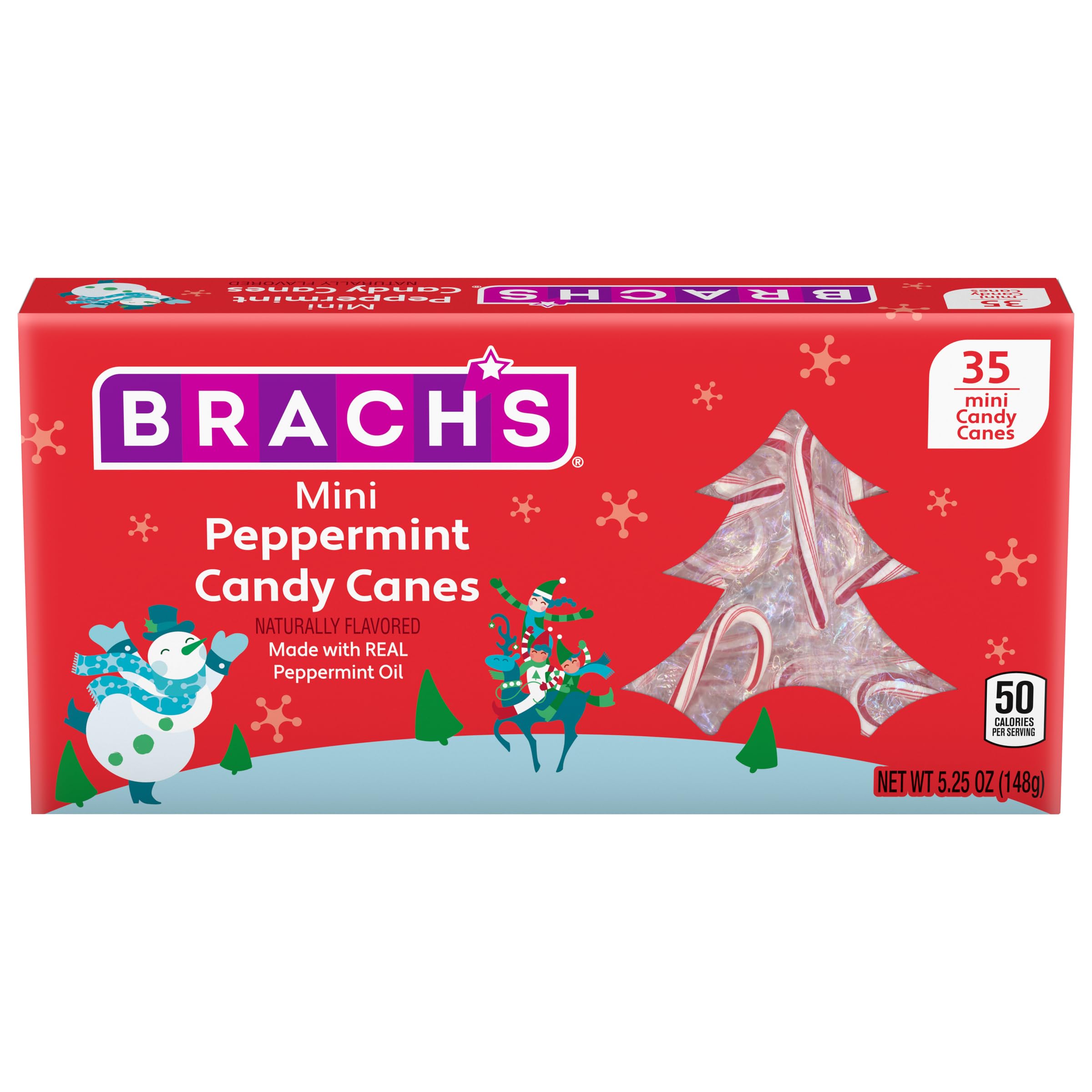 Buy Brach's Bob's Mini Peppermint Candy Canes, 35ct Individually Wrapped Holiday Classic