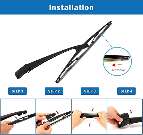 Miniatura 6 de WTI Nuevos accesorios de repuesto, kit de limpiaparabrisas trasero, compatible con Acura 2014-2017 MDX SUV Fit 76720STXA01