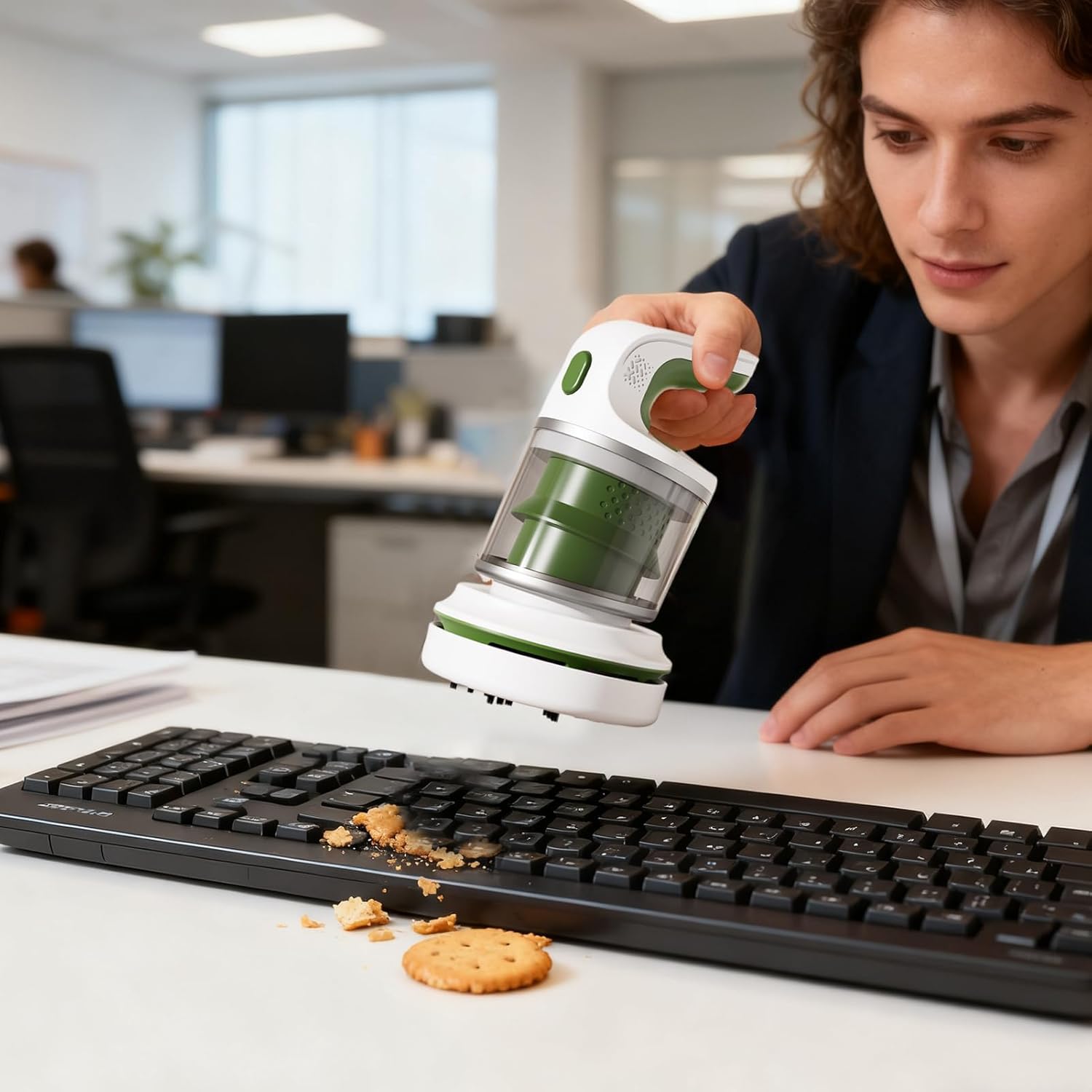 Computer Vacuum Cleaner | Handheld Cordless Cleaning Device,Computer Vacuum Cleaner,for Travel Desk Floor Table Offices Indoor Outdoor