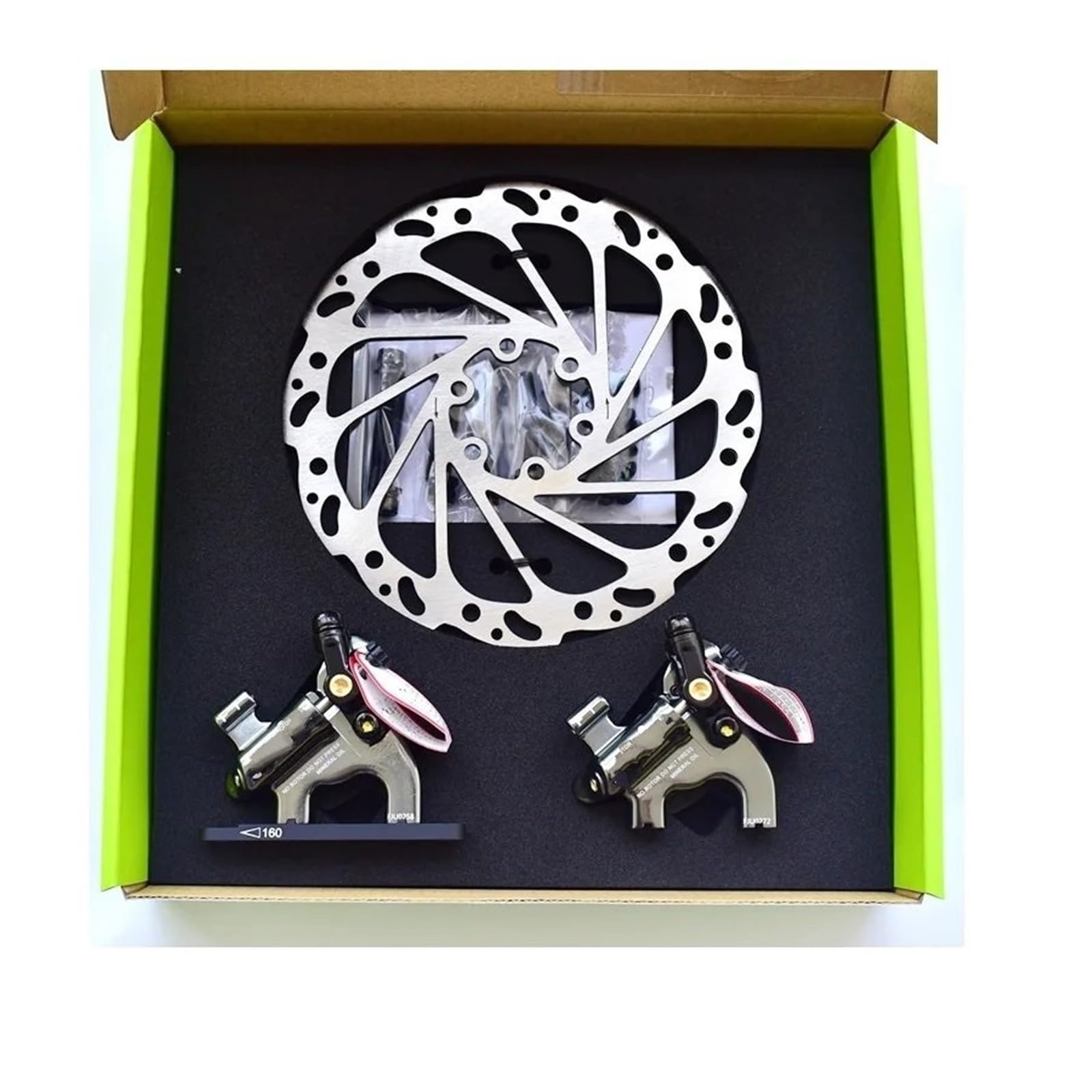 Freno de Disco de Montaje Plano F1 Rotor de Pinza hidráulica 160mm Freno de Disco de tracción de línea MTB CX Carretera Delantera Trasera