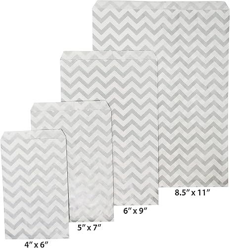 Miniatura 4 de 100 bolsas de regalo de mercancía, bolsas de compras (8.5 x 11 pulgadas, plateadas)