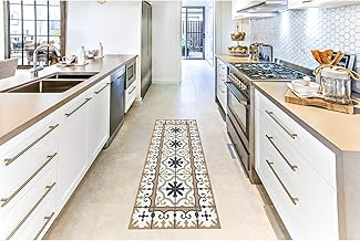 Oedim Alfombra Mosaicos Color Marrón para Habitaciones 2 PVC | 60 x 80 cm | Moqueta PVC | Suelo vinílico | Decoración del Hogar | Suelo Sintasol | Suelo de Protección |