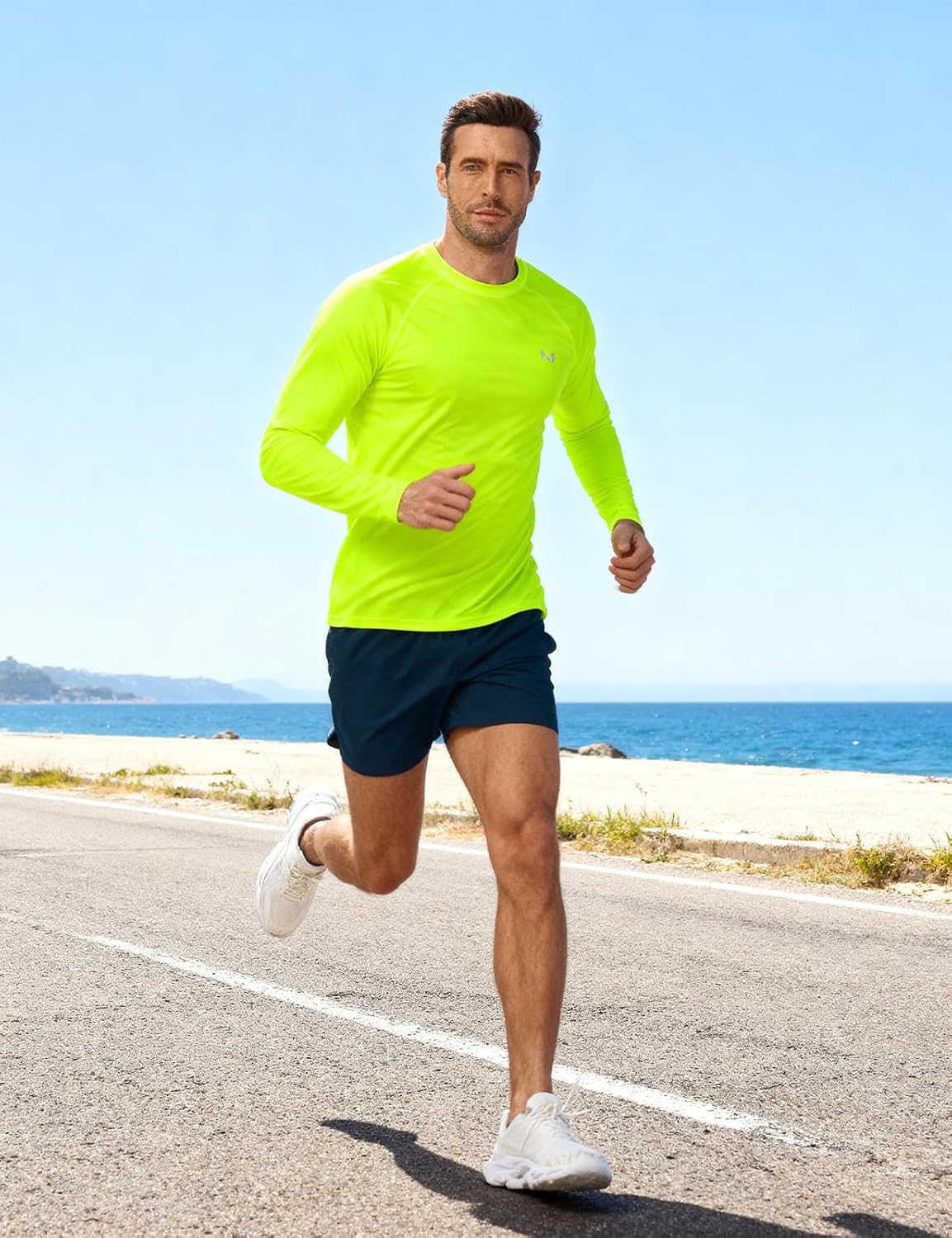 Corna Men's Short Sleeve T-Shirts, Lightweight Men's Workout Shirt, UPF 50+ Sun Protection Athletic Dry Fit Shirts for Men