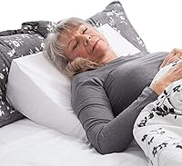 Vista 11 de DMI Almohada de cuña de cama y cuña triangular con inclinación elevada para dolor de cuello, dolores de cabeza, hombros, dolor de espalda, soporte