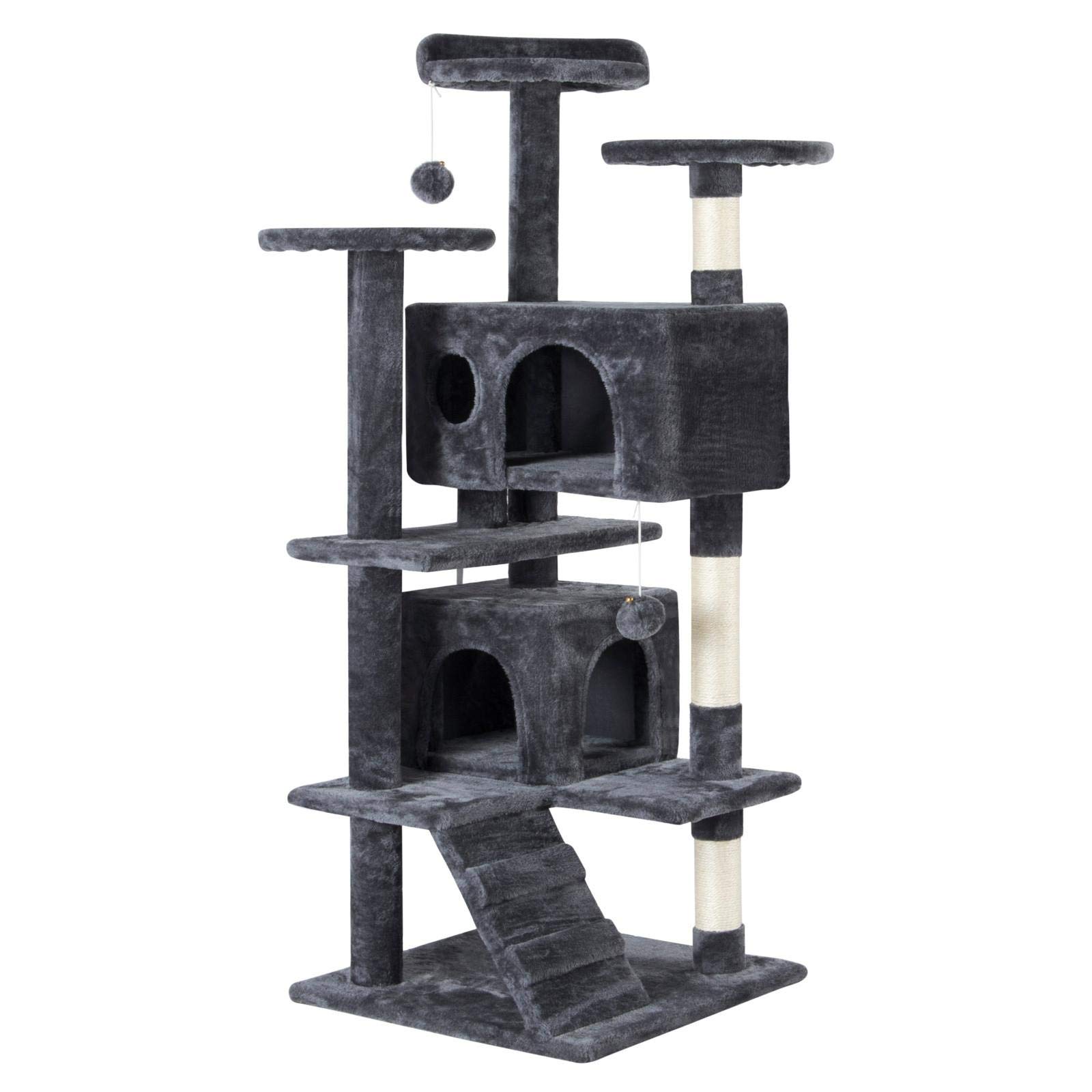 YAHEETECH 51in Cat Tree Tower Condo Furniture Scratch Post for Kittens Pet House Play