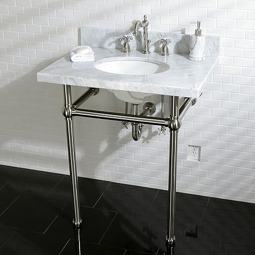 Miniatura 4 de Kingston Brass KB1978TX French Country - Grifo de lavabo generalizado, níquel cepillado, alcance de boquilla de 6-12 pulgadas