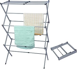 Finnhomy Clothes Drying Rack, Pre Assembled Drying Rack Clothing, Expandable Laundry Drying Rack, Towel Rack for Indoor an...