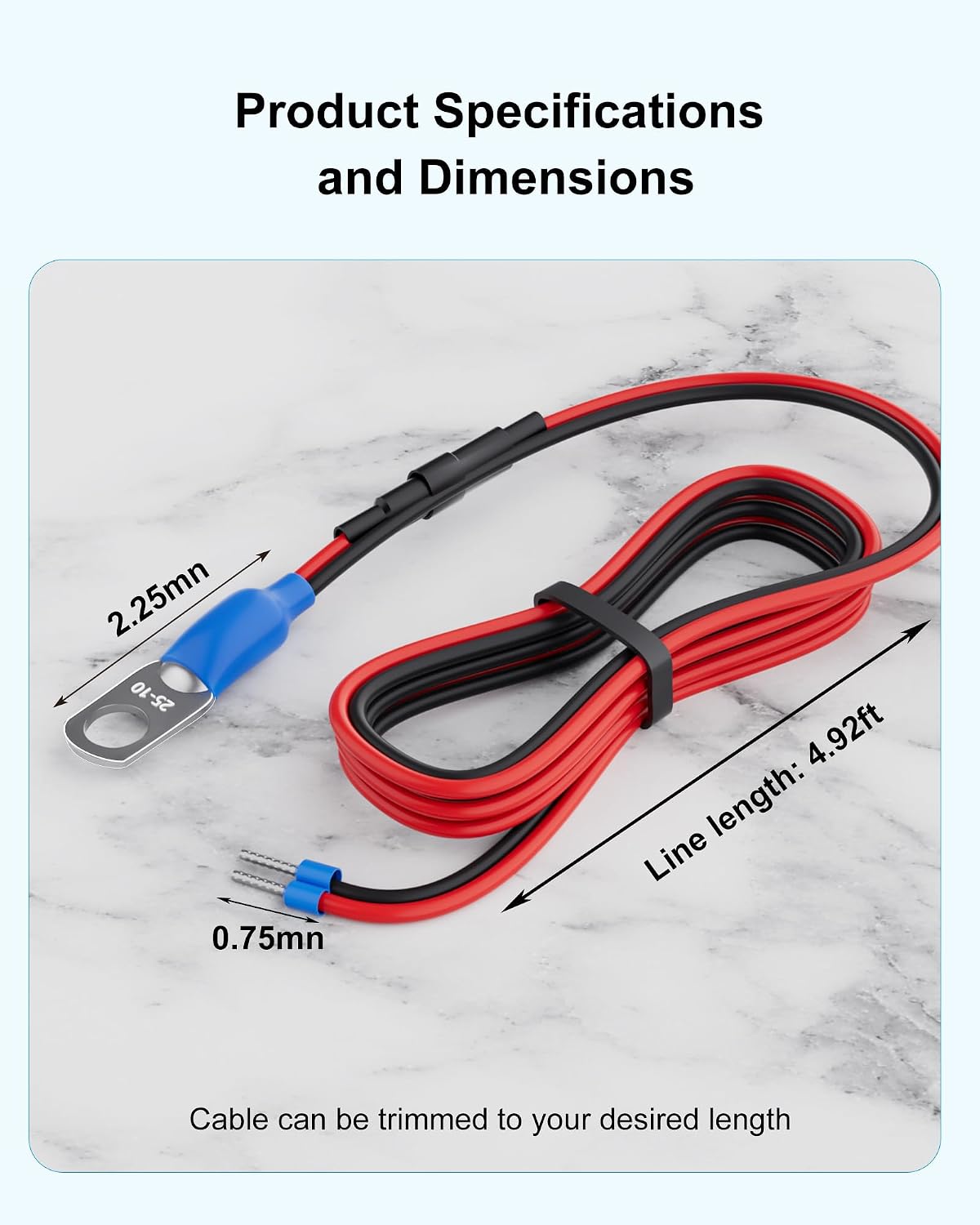 VASTHOME for Victron SmartShunt Temperature Sensor Compatible with Victron Energy BMV-702/712 Temperature Sensor
