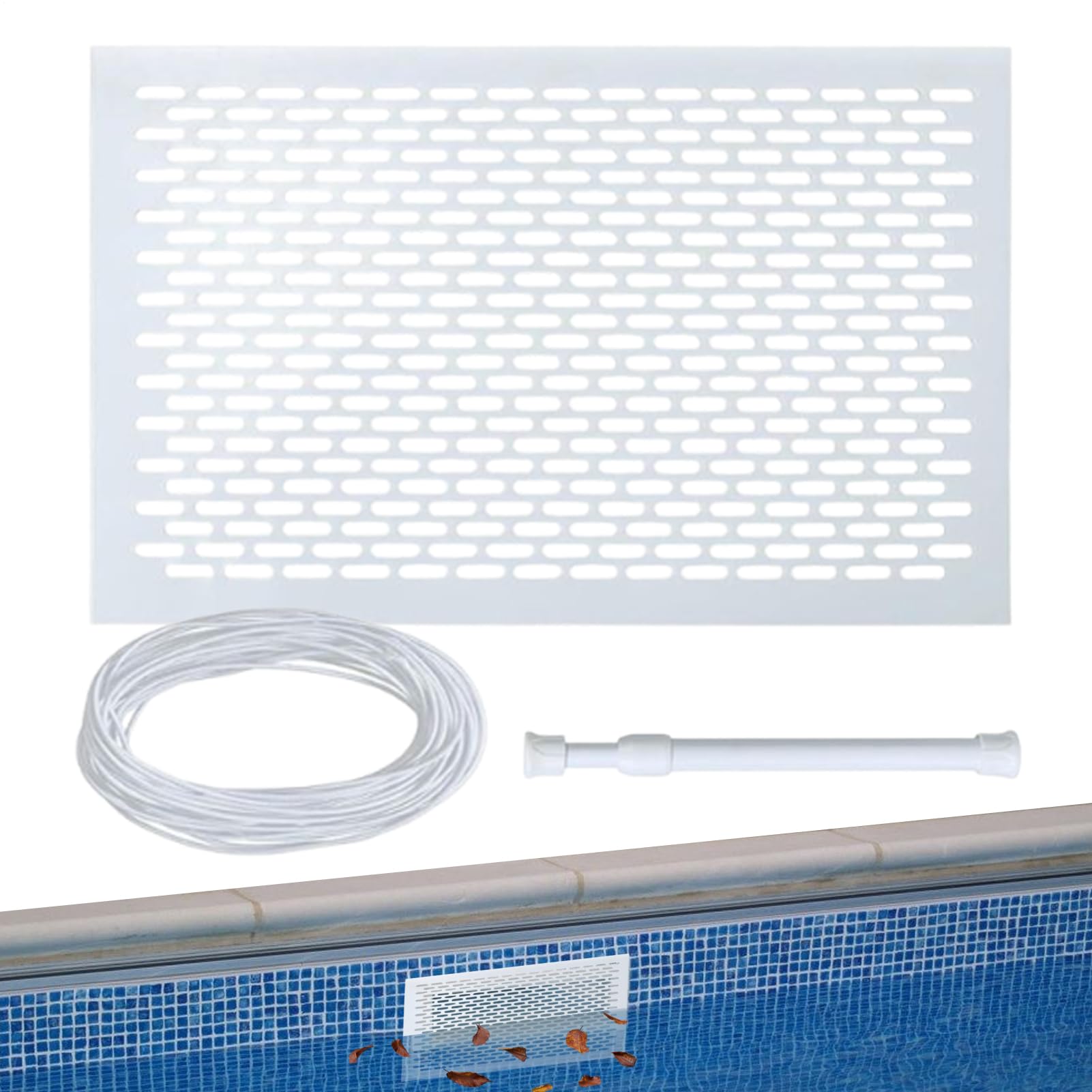 Protection écumeur piscine de débris en acier inoxydable durable