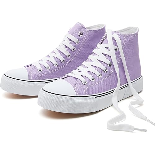 hash bubbie Unisex Fashion High top Sneakers Womens Classic High Tops Canvas Shoes Casual Tennis Shoes for Men