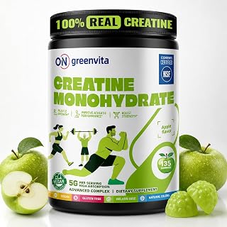 Creatine Monohydrate Gummies, NSF Certified Creatine Gummy, 5g Dose for Men & Women to Support Muscle, Strength, Recovery, Cognitive Health & Memory, Apple Flavor, 135 Gummies