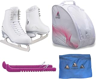 Jackson Ultima Figure Ice Skates for Women and Girls Bundle with Jackson Skate Bag, Guardog Skate Guards, Towel - JUST LAUNCHED 2024