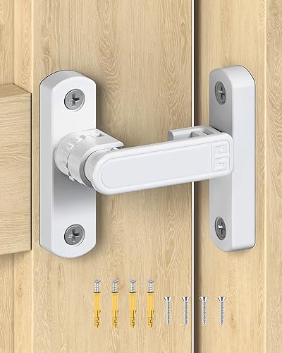 Cerraduras ajustables para puerta de granero, cierre de puerta corrediza de 90180 grados, pestillo de puerta de seguridad para el hogar para