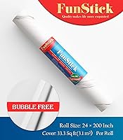 Vista 7 de FunStick Papel de contacto de mármol mate de 24 x 200 pulgadas, papel tapiz de granito blanco, papel de contacto para encimeras, papel de contacto