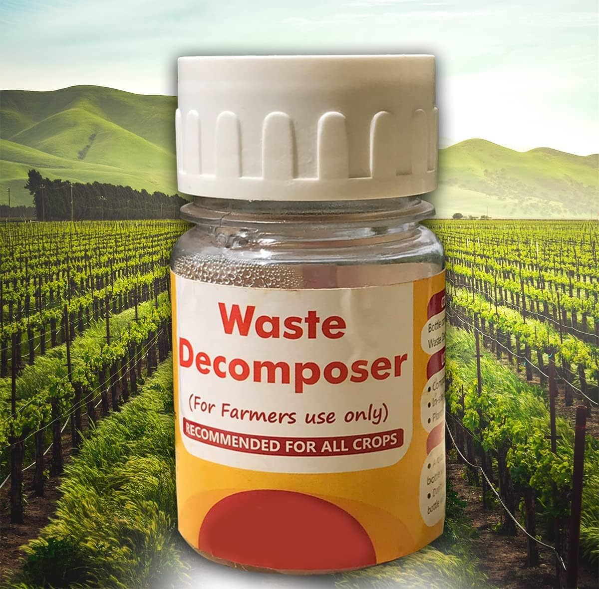 Ankur Organics Waste Decomposer for Agricultural Purpose (Pack of 4 Bottles) | Organic Waste Decomposer for Farming and Gardening | Compost Maker | Compost Accelerator, Liquid