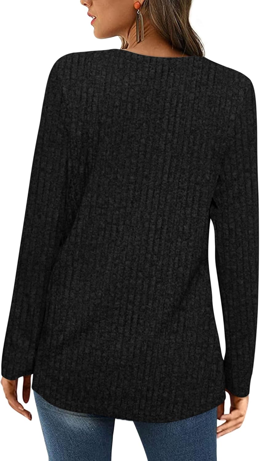 BZB Women's Sweaters Fall 2024 Lightweight Long Sleeve Square Neck Tunic Tops - Image 3