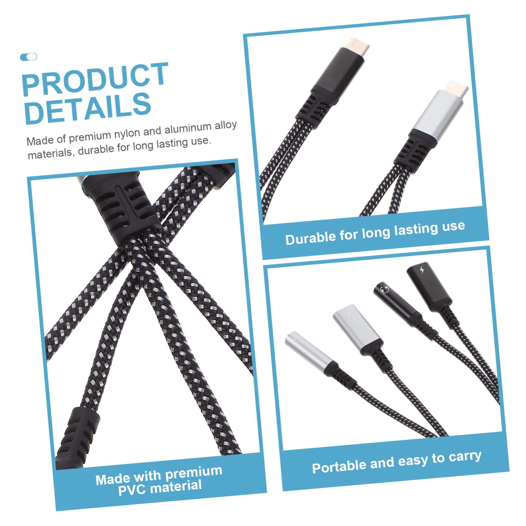 DOITOOL 3pezzi Adattatore Usb c Jack Compatibile Smartphone e Adattatore Audio e Caricatore e