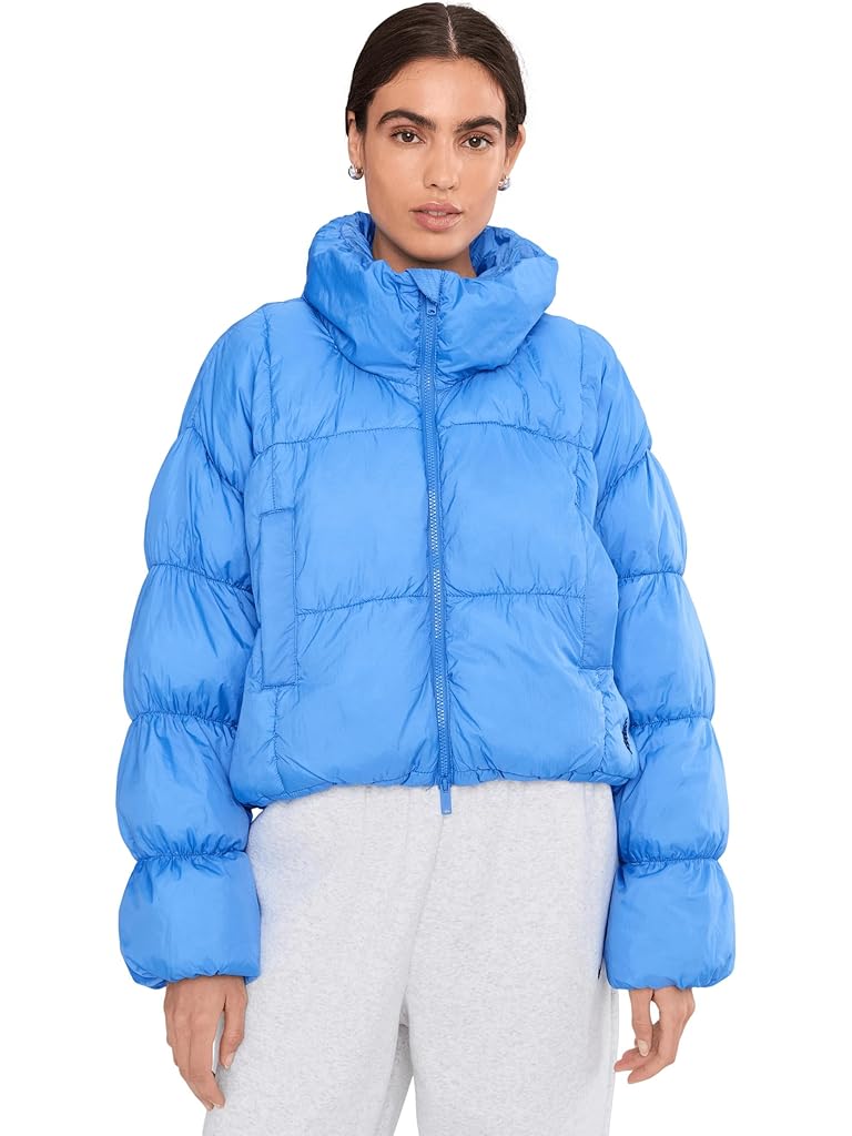 Blue Free People In A Bubble Puffer Jacket