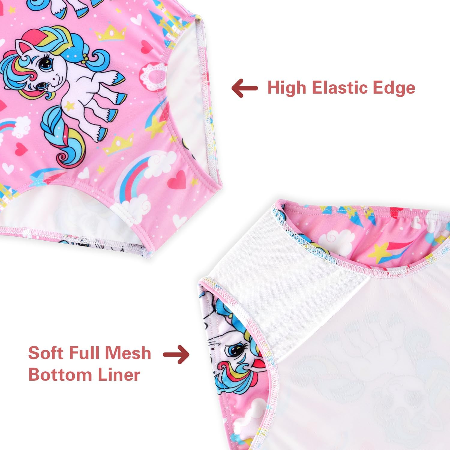 Girls One Piece Swimsuits Summer UPF 50+ Quick Dry Beach Bathing Suit Cross Shoulder Strap Swimwear 2-10 Years thumbnail