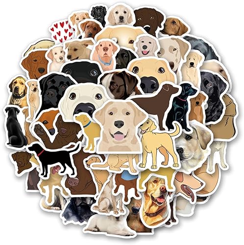 Miniatura 2 de 60 calcomanías de vinilo impermeable estético lindo dibujos animados animales perros calcomanías calcomanías para laptop, botellas de agua,